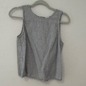 J. Crew Navy and White Striped Tank Top